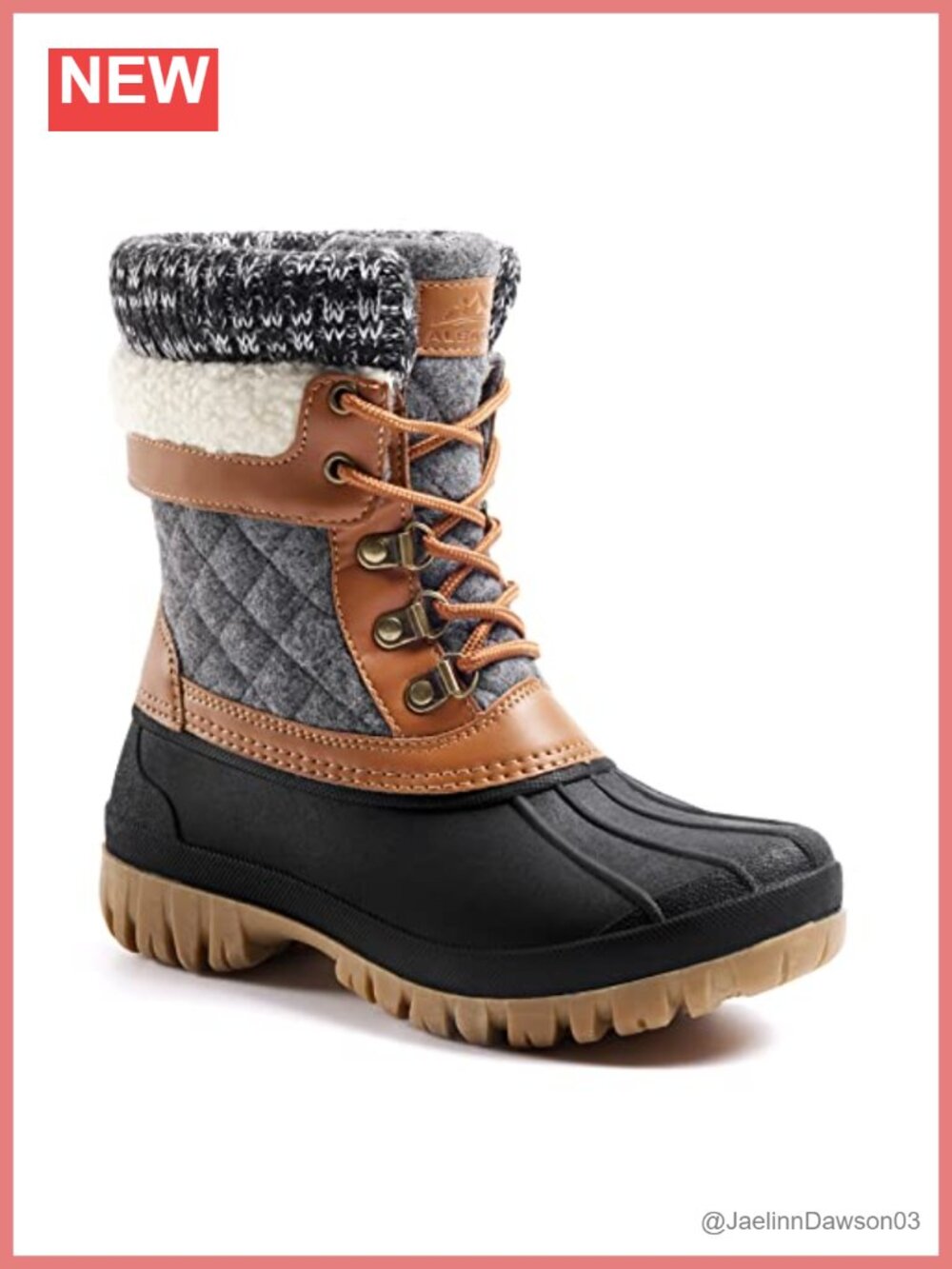 Waterproof Mid-Calf Snow Boots with Foldable Design and Dual Buckle Straps
